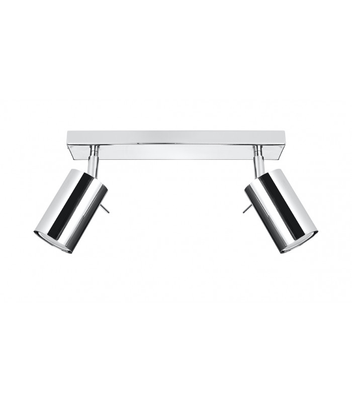 Twin Spotlight Flush Light Chrome GU10-1