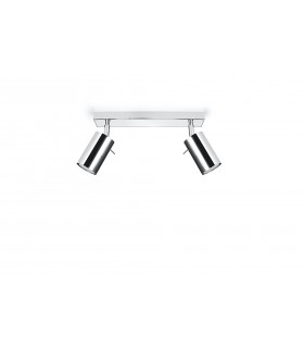 Twin Spotlight Flush Light Chrome GU10-2