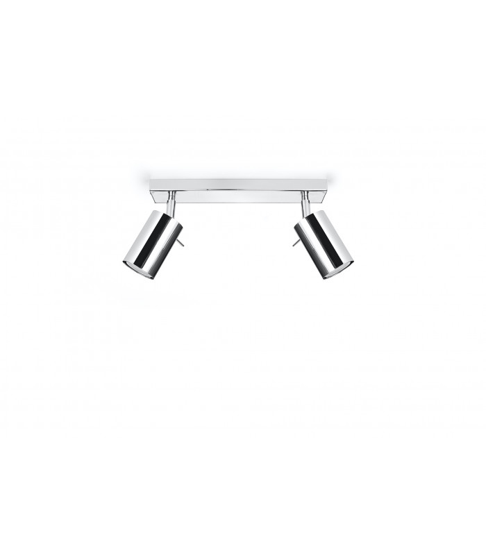 Twin Spotlight Flush Light Chrome GU10-2
