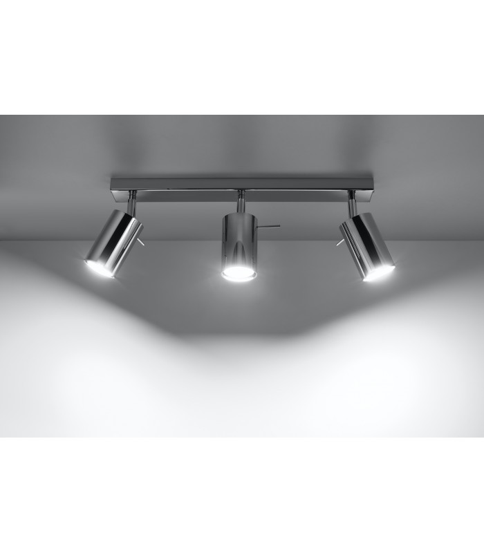 Spotlight Bars Flush 3 Light Chrome GU10-3