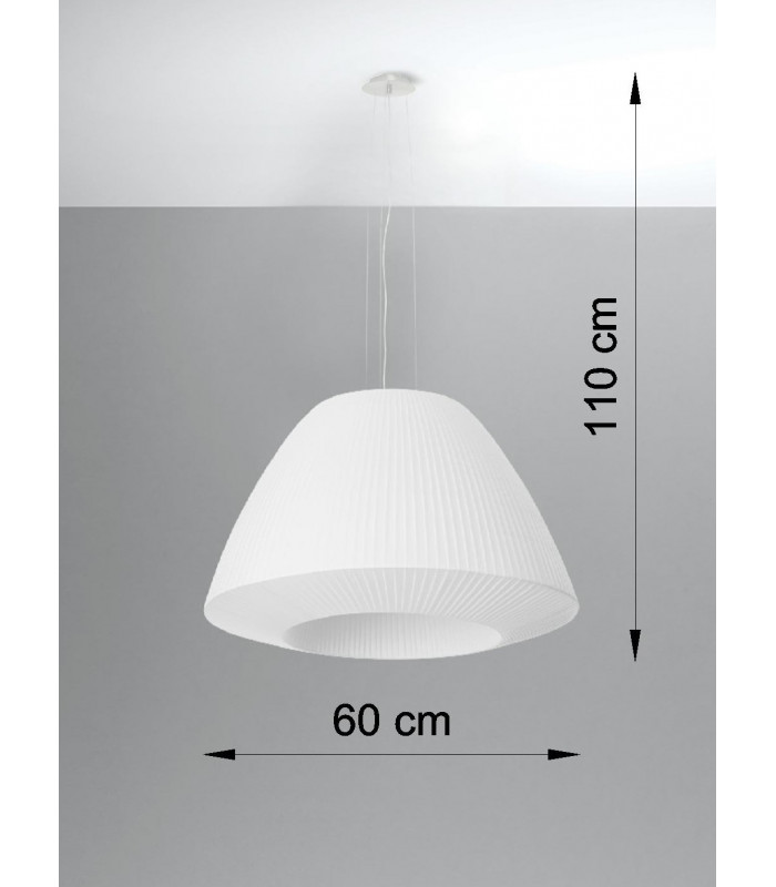 Classic Dome Pendant  White E27-4
