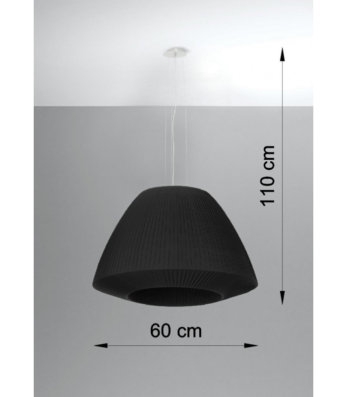 Classic Dome Pendant  Black E27-4