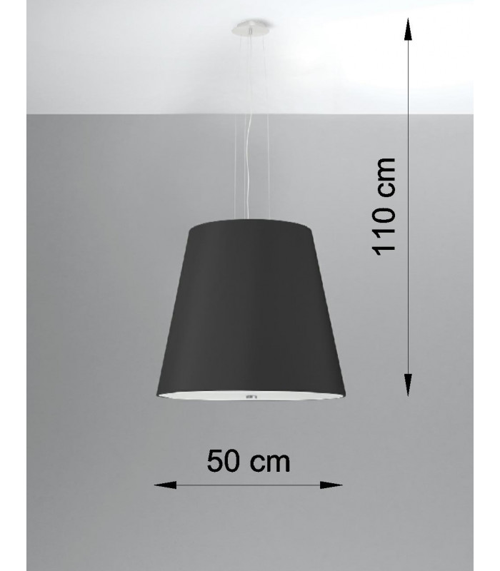 Classic Dome Pendant  Black E27-4