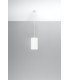 Slim Pendant Cylindrical Light White 15cm E27-2