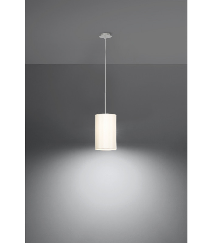 Slim Pendant Cylindrical Light White 15cm E27-3