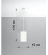 Slim Pendant Cylindrical Light White 15cm E27-4