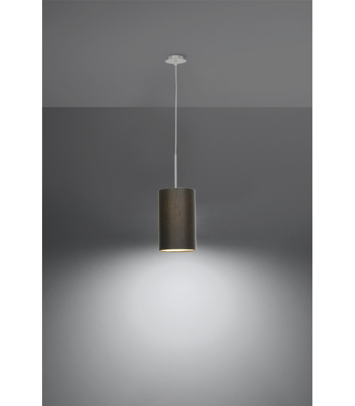 Slim Pendant Cylindrical Light Black 15cm E27-3