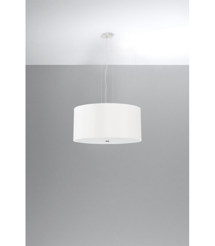 Cylindrical Pendant Light White 50cm E27-2