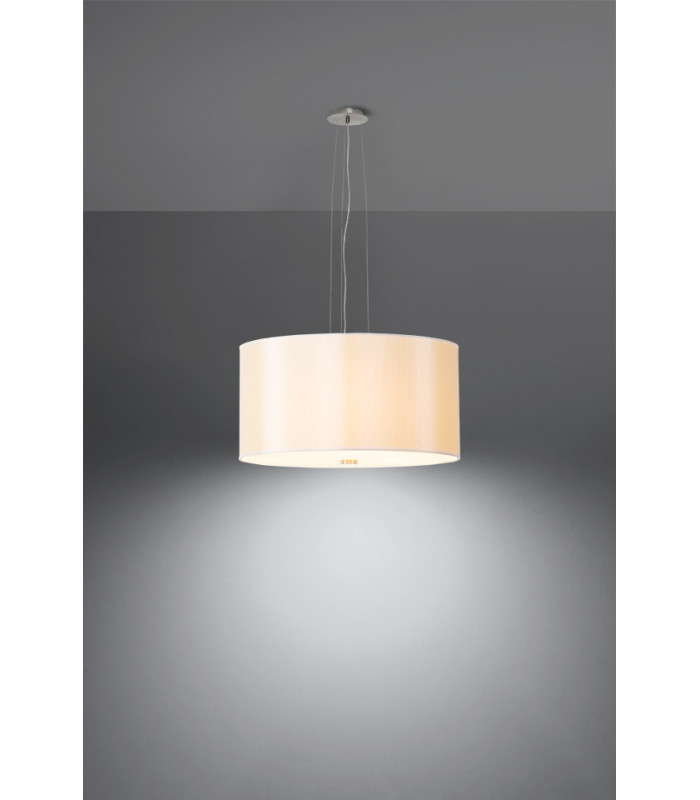 Cylindrical Pendant Light White 50cm E27-3