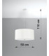 Cylindrical Pendant Light White 50cm E27-4