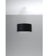 Cylindrical Pendant Light Black 50cm E27-2