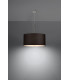 Cylindrical Pendant Light Black 50cm E27-3