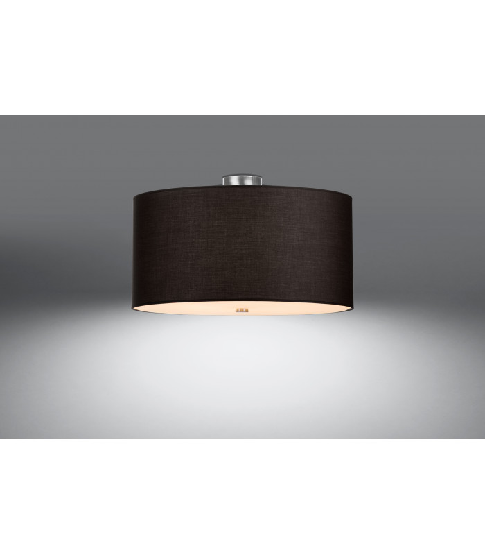 Cylindrical Flush Light Black 50cm E27-3