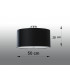 Cylindrical Flush Light Black 50cm E27-4