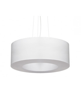 Cylindrical Pendant Light White 50cm E27-1