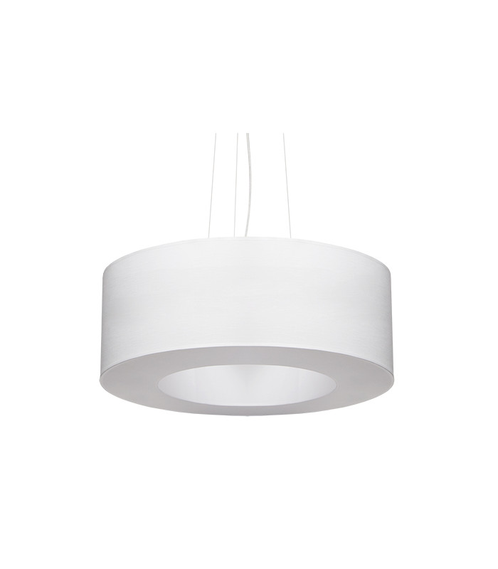 Cylindrical Pendant Light White 50cm E27-1
