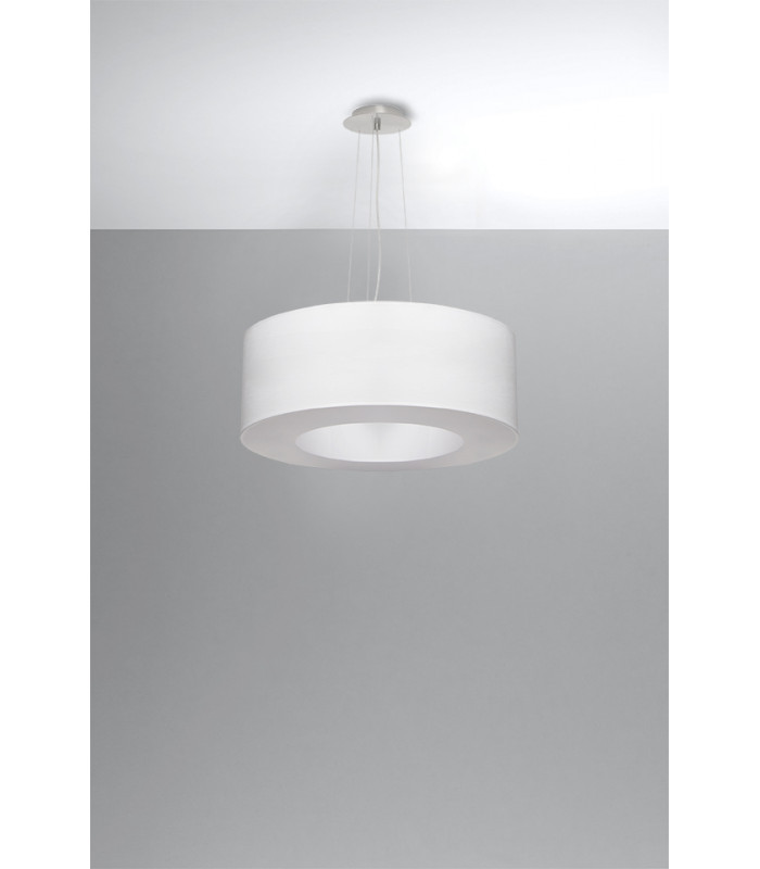 Cylindrical Pendant Light White 50cm E27-2