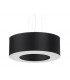 Cylindrical Pendant Light Black 50cm E27-1