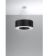 Cylindrical Pendant Light Black 50cm E27-2
