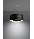 Cylindrical Pendant Light Black 50cm E27-3