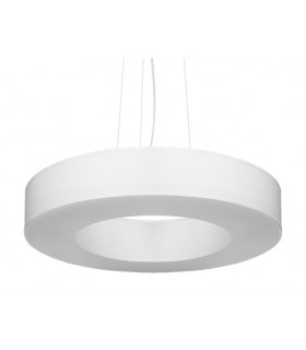 Cylindrical Pendant Light White 50cm E27-1
