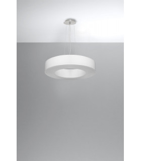 Cylindrical Pendant Light White 50cm E27-2