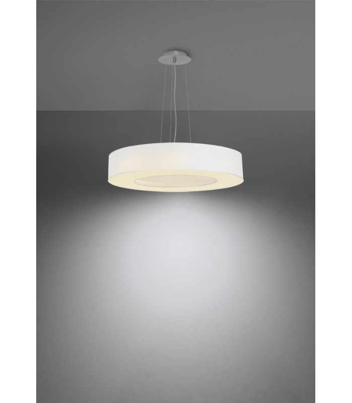 Cylindrical Pendant Light White 50cm E27-3