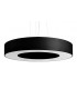 Cylindrical Pendant Light Black 50cm E27-1