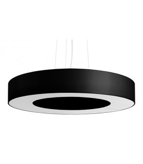 Cylindrical Pendant Light Black 50cm E27-1