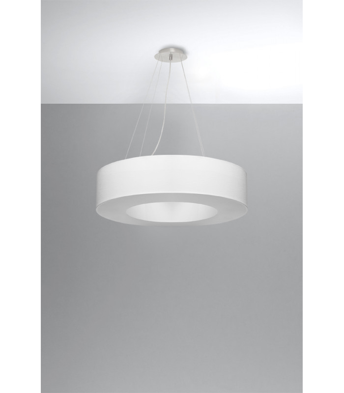 Cylindrical Pendant Light White 70cm E27-2