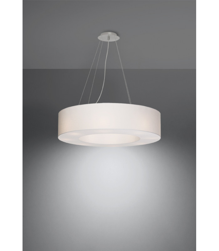 Cylindrical Pendant Light White 70cm E27-3
