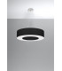 Cylindrical Pendant Light Black 70cm E27-2