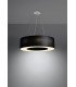 Cylindrical Pendant Light Black 70cm E27-3