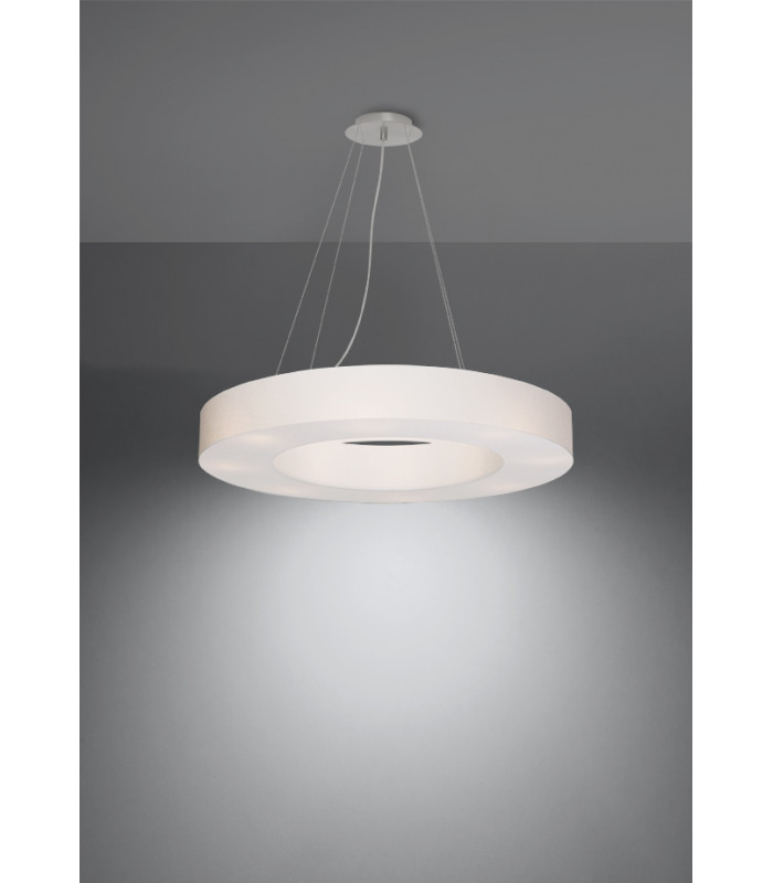 Cylindrical Pendant Light White 70cm E27-3