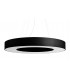 Cylindrical Pendant Light Black 70cm E27-1
