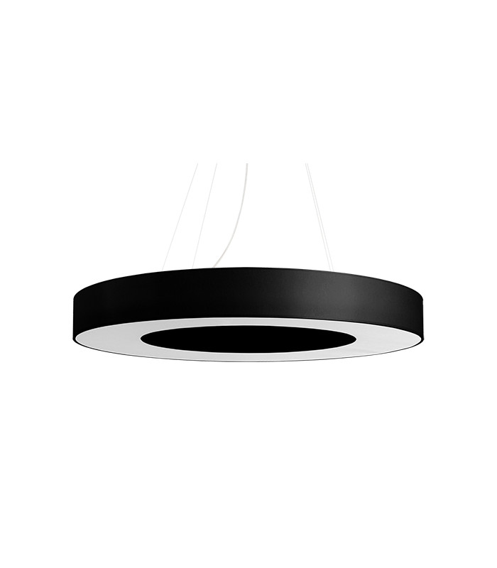 Cylindrical Pendant Light Black 70cm E27-1