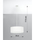 Cylindrical Pendant Light White 30cm E27-4