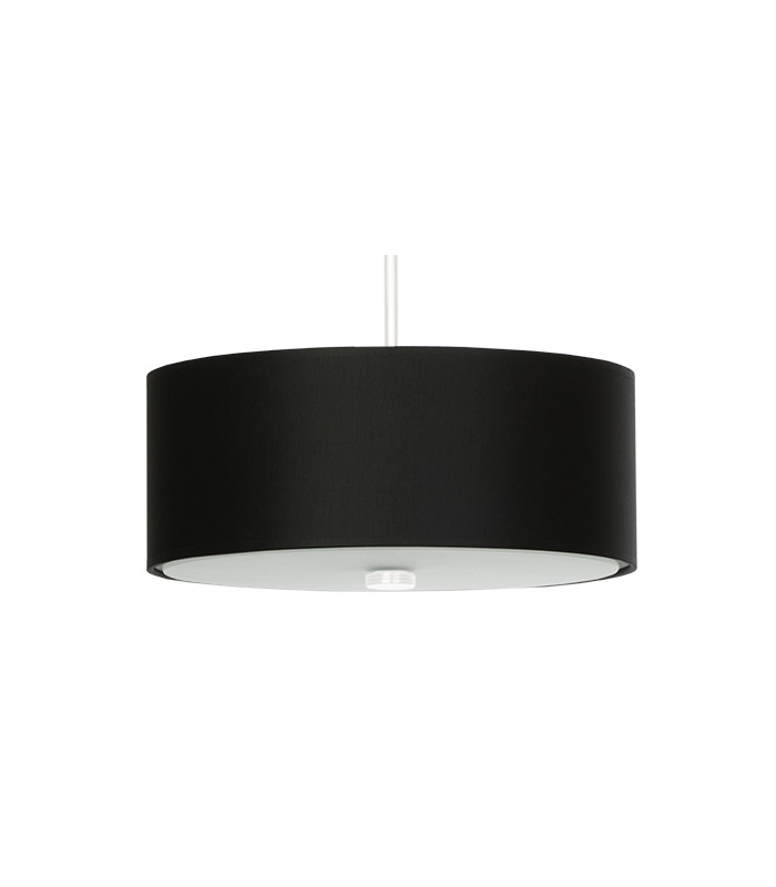 Cylindrical Pendant Light Black 30cm E27-1