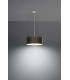 Cylindrical Pendant Light Black 30cm E27-3