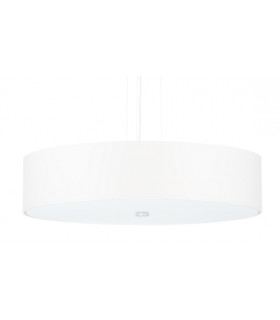 Cylindrical Pendant Light White 50cm E27-1