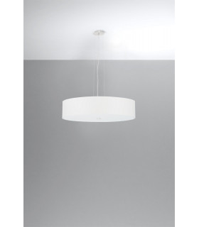 Cylindrical Pendant Light White 50cm E27-2