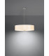 Cylindrical Pendant Light White 50cm E27-3