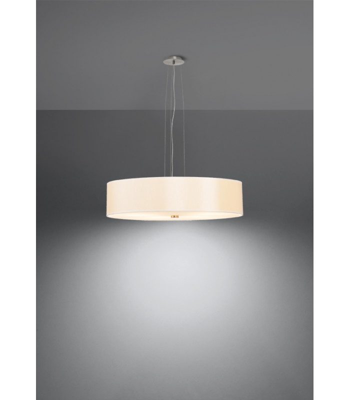 Cylindrical Pendant Light White 50cm E27-3