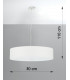 Cylindrical Pendant Light White 50cm E27-4