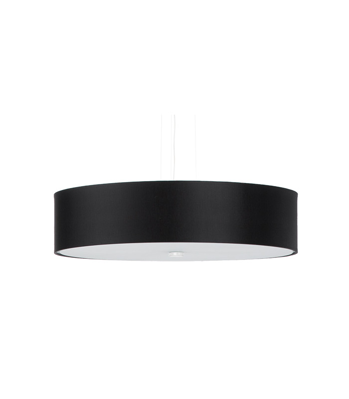 Cylindrical Pendant Light Black 50cm E27-1