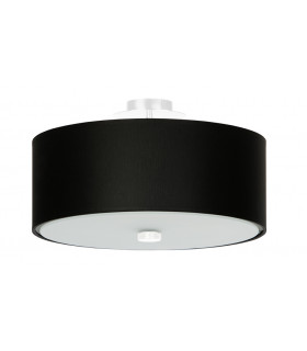 Cylindrical Flush Light Black 30cm E27-1