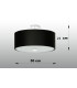 Cylindrical Flush Light Black 30cm E27-4