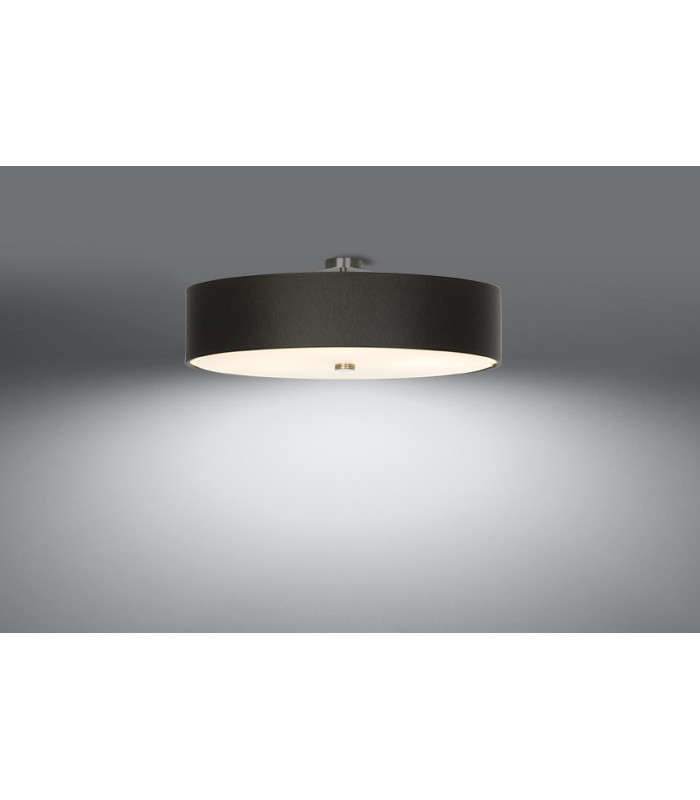 Cylindrical Flush Light Black 50cm E27-3