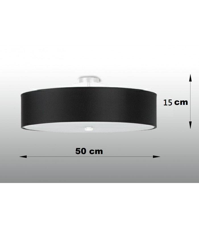 Cylindrical Flush Light Black 50cm E27-4