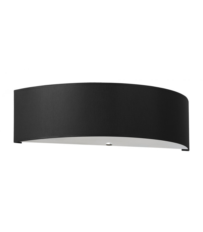 Flush Wall Lights Semi Circle Black 2x E27-1